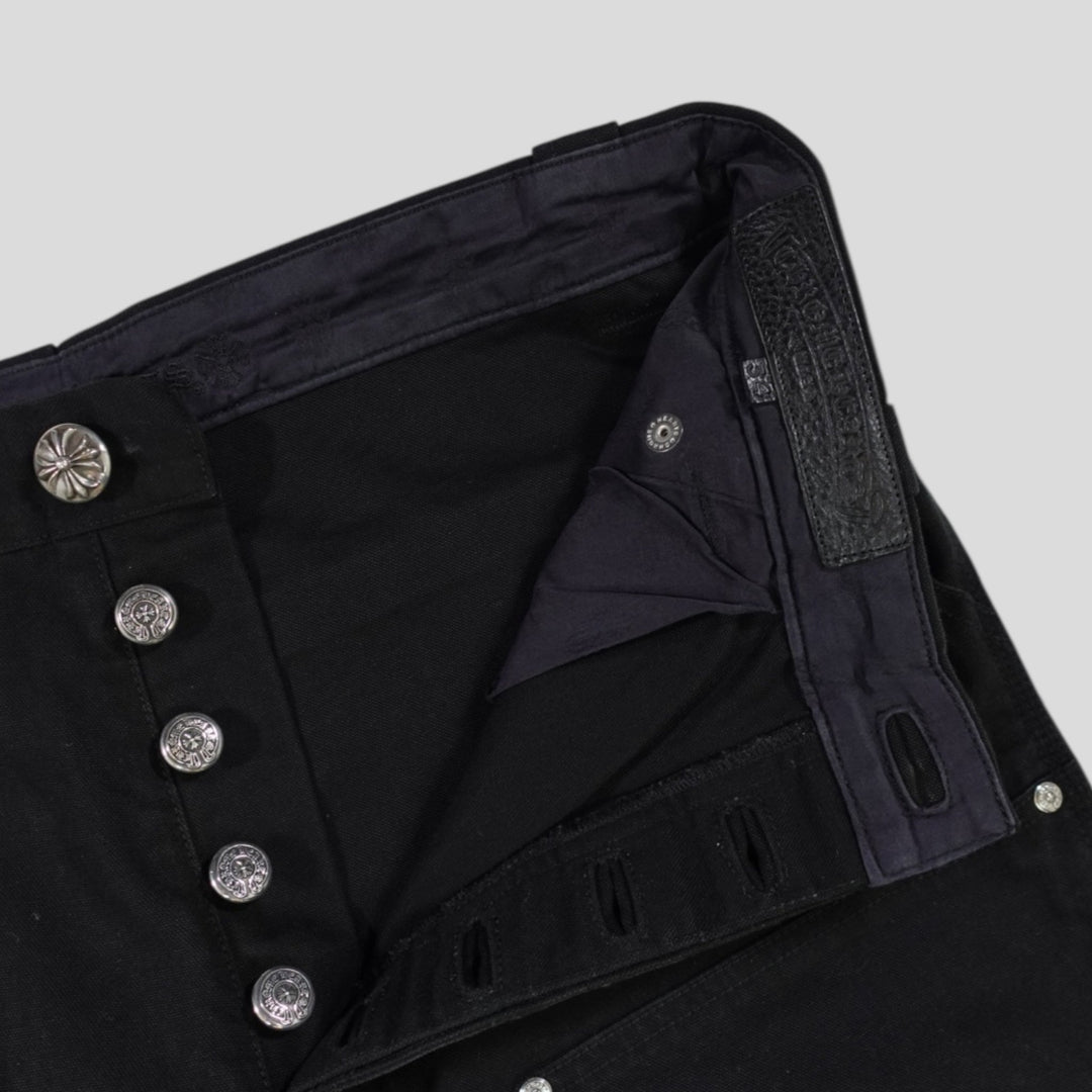 Chrome Hearts Double Knee Carpenter Pants in Black