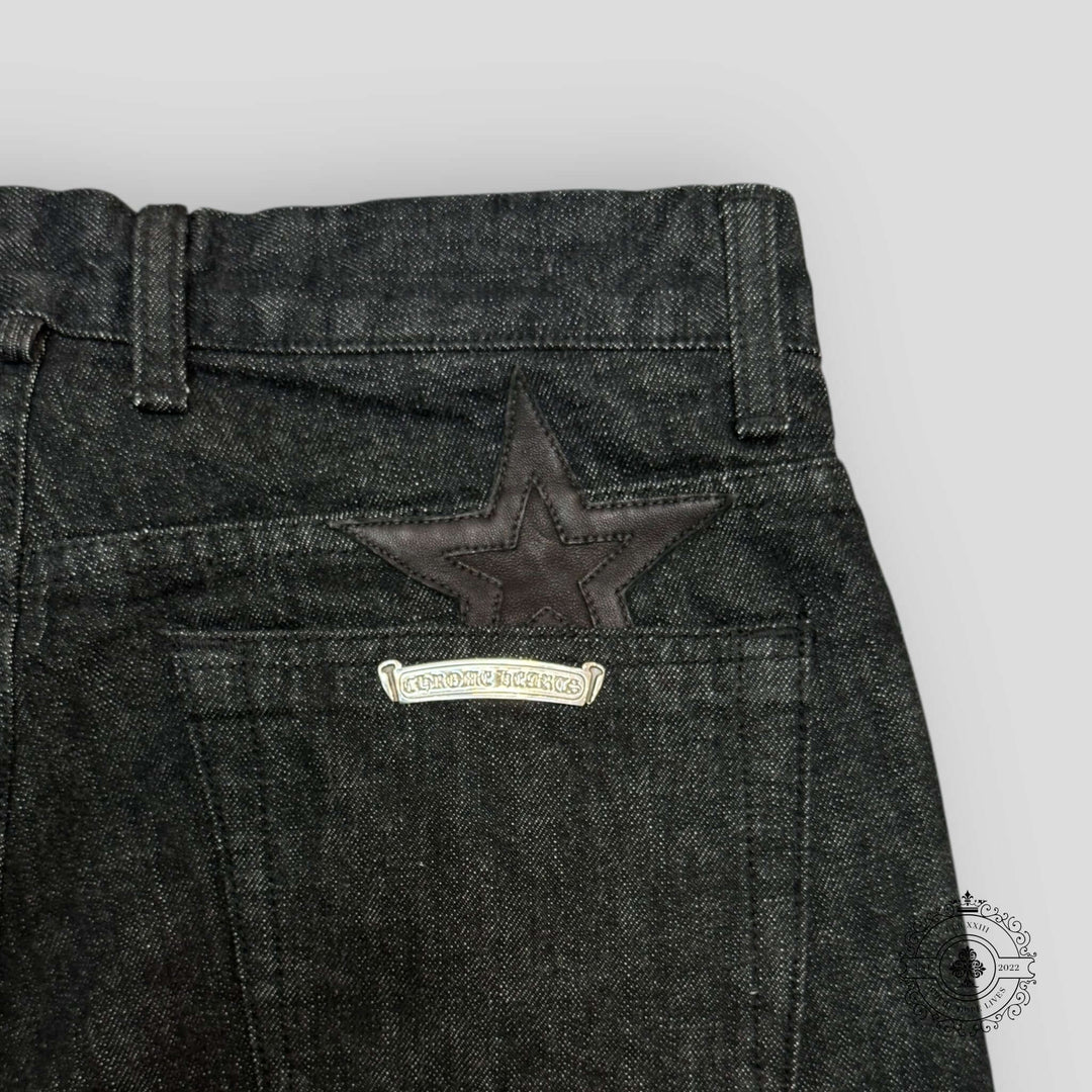 Chrome Hearts Star Patch Denim in Black