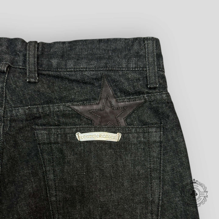 Chrome Hearts Star Patch Denim in Black