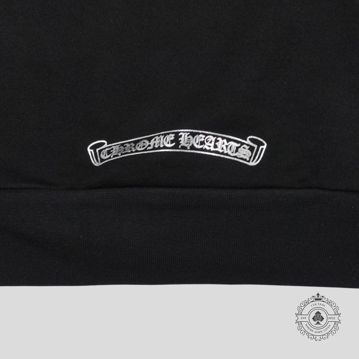 Chrome Hearts 1988 Vertical Logo Hoodie in Black/Silver