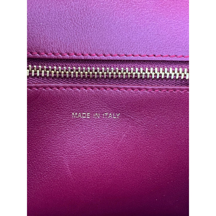 Christian Dior C'est Dior Mini Flap Burgundy Leather Shoulder Bag