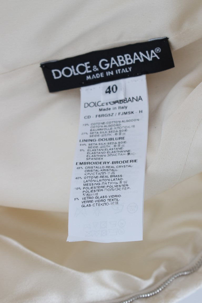 DOLCE & GABBANA Elegant Floral Brocade Sheath Dress