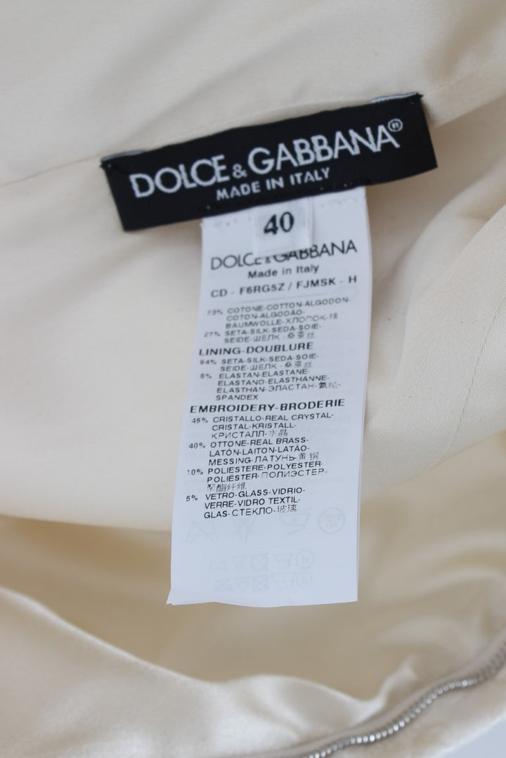 DOLCE & GABBANA Elegant Floral Brocade Sheath Dress