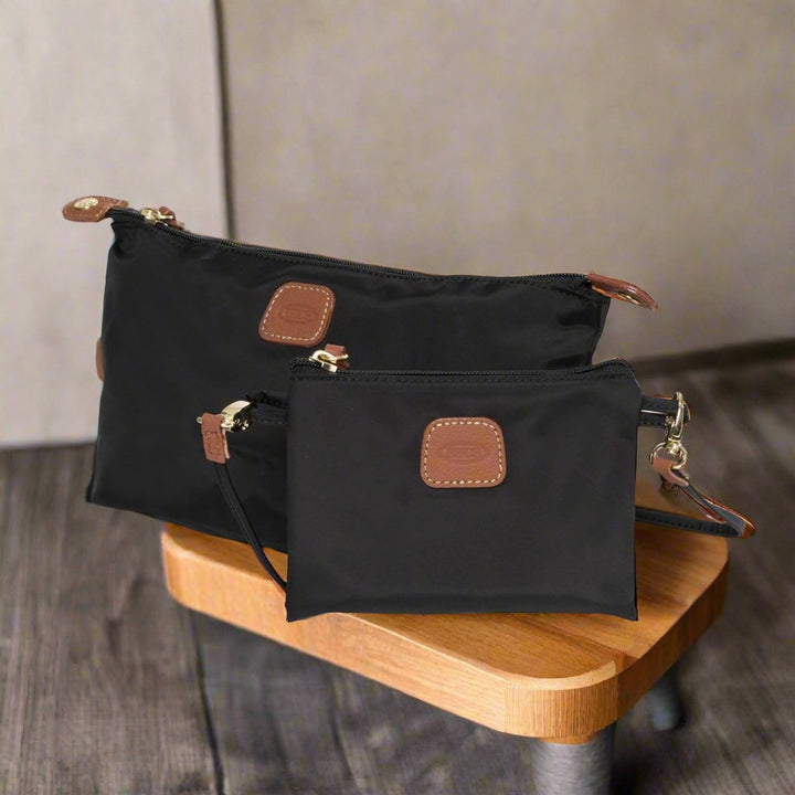 Bric's black & brown synthetic & leather Travel bags