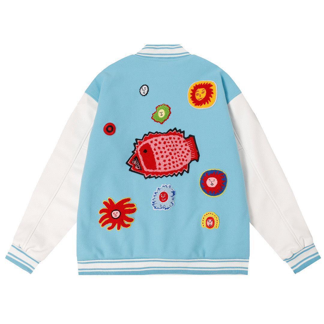 Louis Vuitton  LV x YK Embroidered Faces Varsity Blouson &