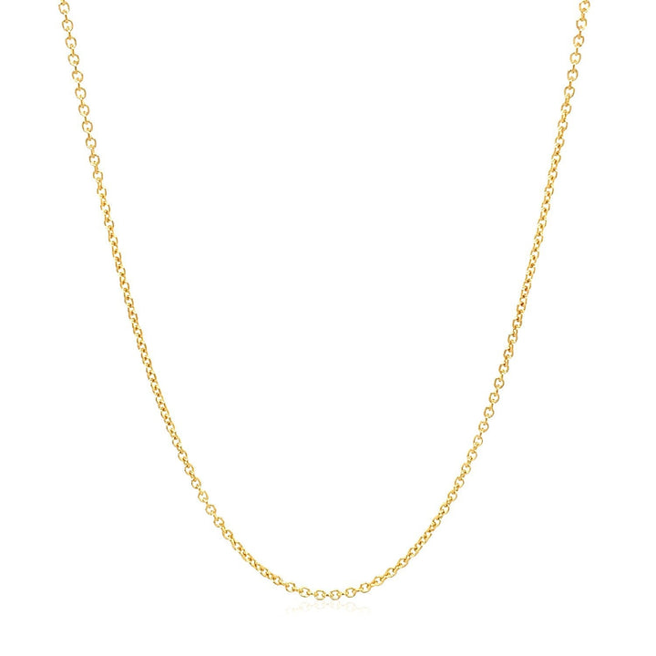 14k Yellow Gold Round Cable Link Chain 1.2mm