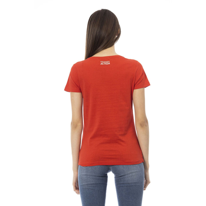 Trussardi Action women's red graphic T-shirts