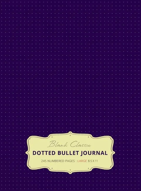 Large 8.5 x 11 Dotted Bullet Journal (Eggplant #11) Hardcover - 245 Numbered Pages - Hardcover