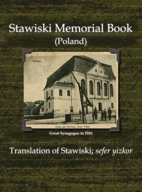 Stawiski Memorial Book (Poland) - Translation of Stawiski; Sefer Yizkor - Hardcover