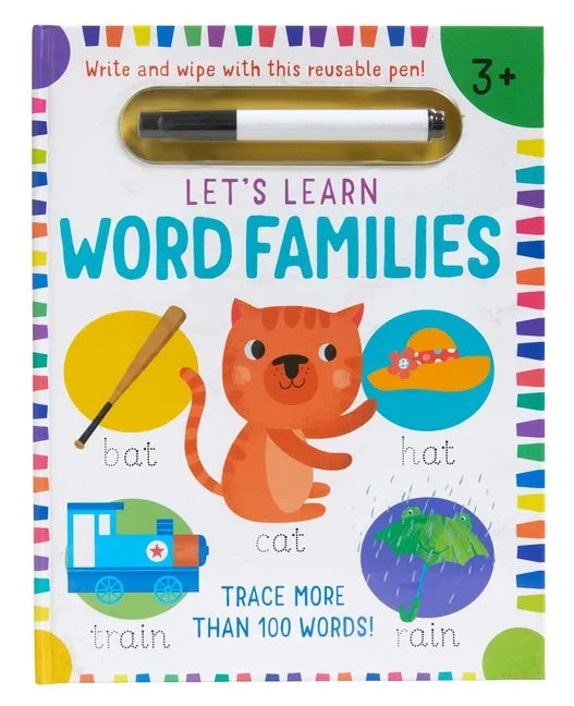 Let's Learn: Word Families (Write and Wipe): (Early Reading Skills, Letter Writing Workbook, Pen Control) - Paperback