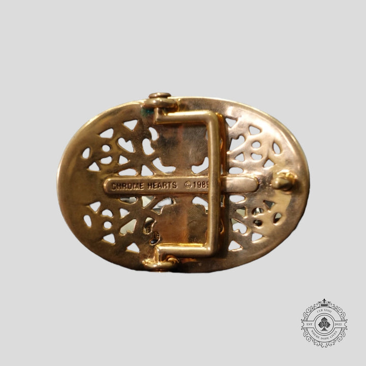 Chrome Hearts Bronze Oval Cross Belt Buckle