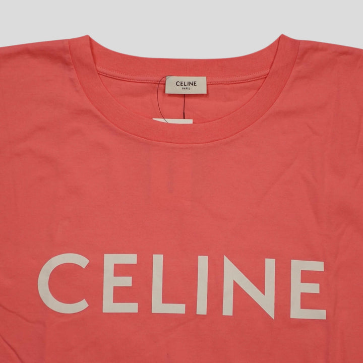Celine Homme Logo Tee in Pink