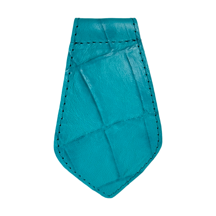 The Tiffany Collection. Gorgeous Turquoise Blue Embossed Croc Italian Leather Tie