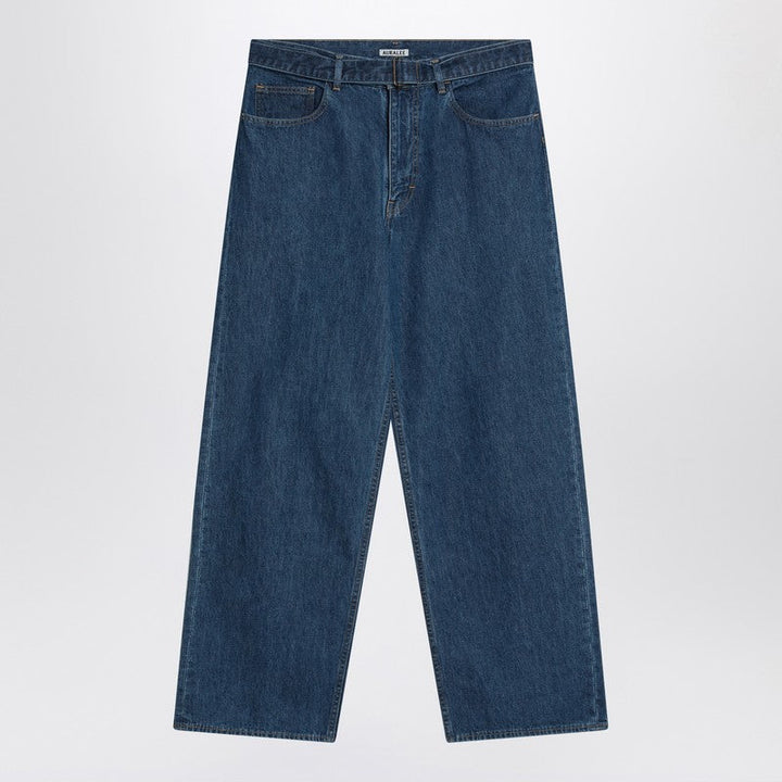Auralee Jeans With Blue Belt Men