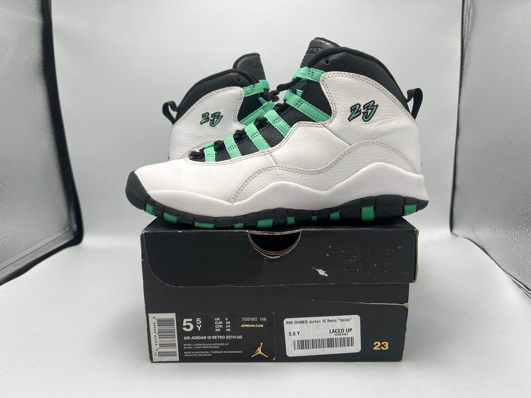 PRE OWNED Jordan 10 Retro "Verde" (GS)