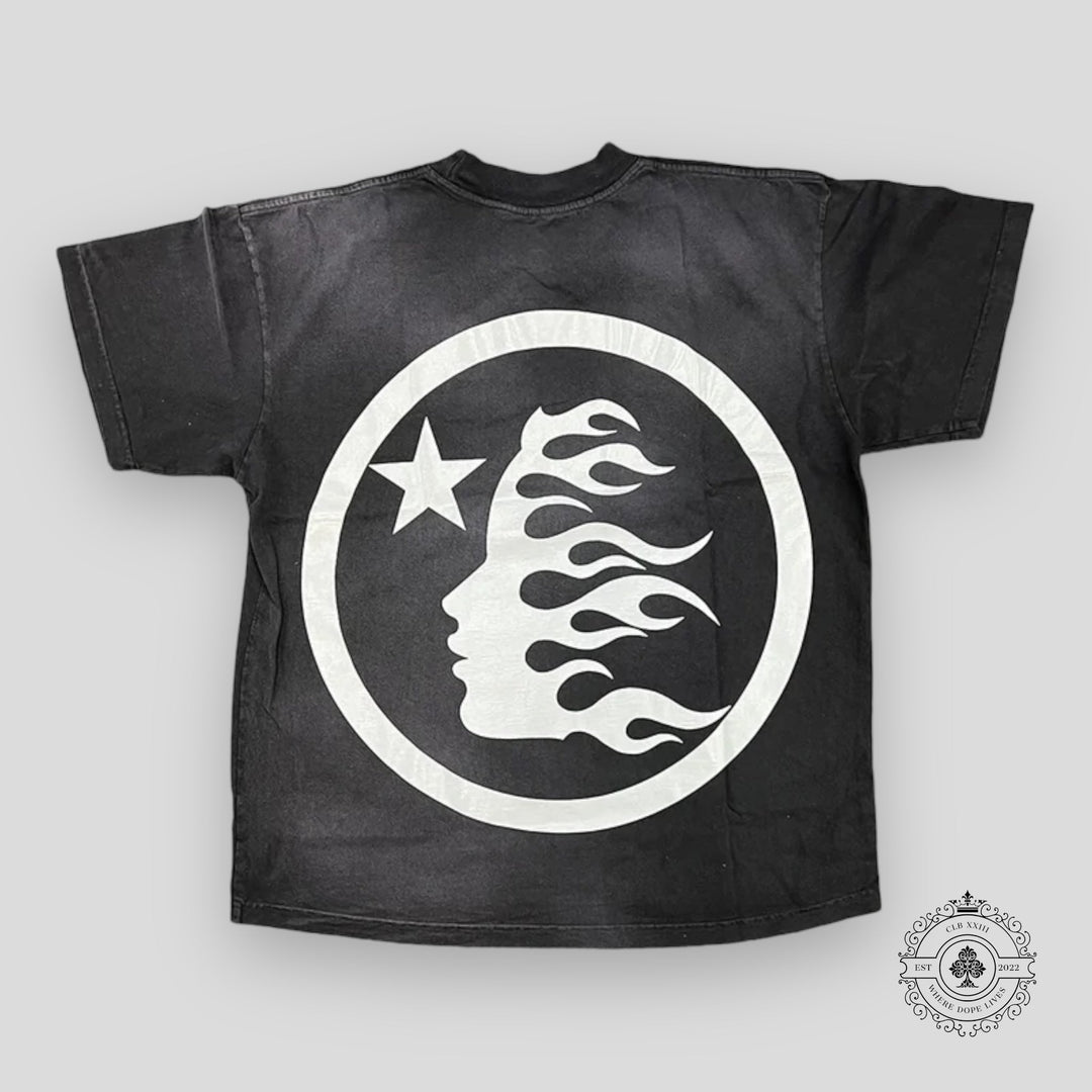 Hellstar Gel Sport Logo T-shirt in Black/Blue