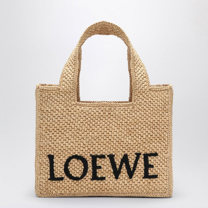 Loewe Loewe Font Tote Small Raffia Bag Women