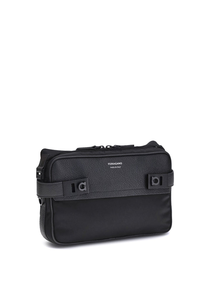 Ferragamo Men Gancini Buckle Shoulder Bag