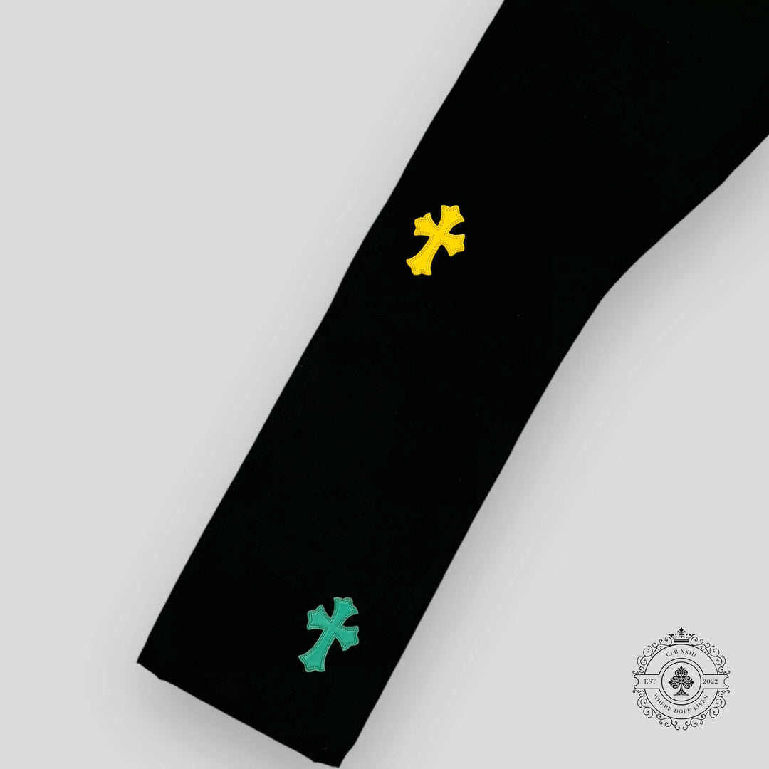Chrome Hearts Cross Patch Raw Denim Jeans