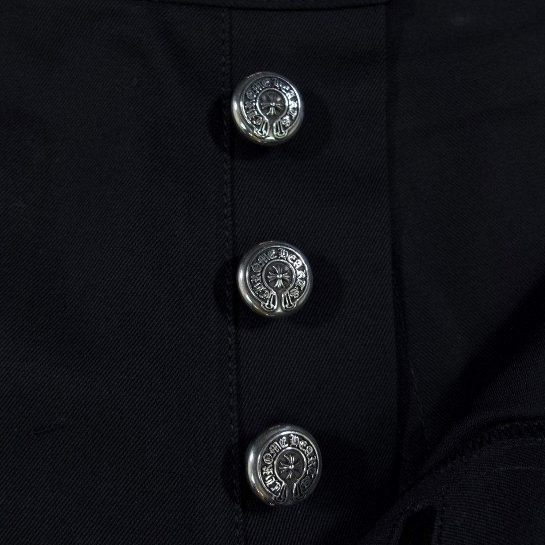 Chrome Hearts Double Knee Chino Pants in Black