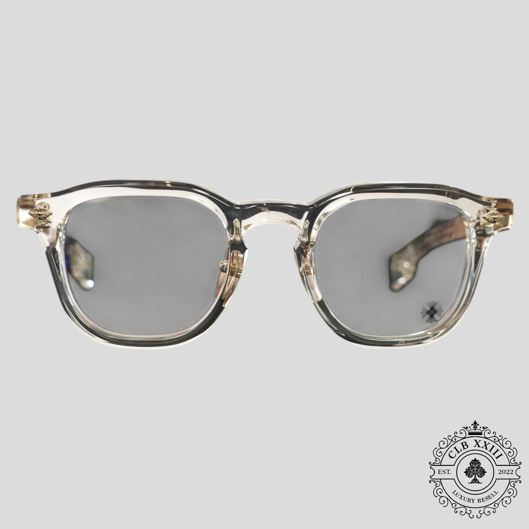 Chrome Hearts Chirp Chirp Glasses in Clear/Gold