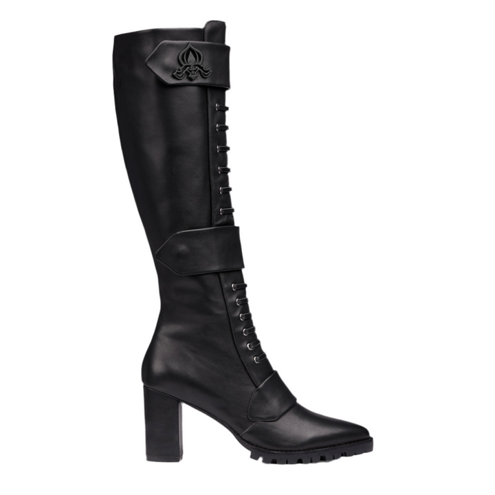 Michaela V Aspen Marta Black Leather Boots