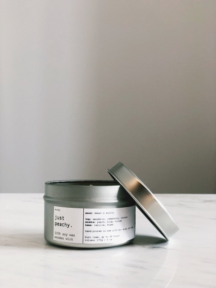 JUST PEACHY | 100% SOY TRAVEL SIZE CANDLE