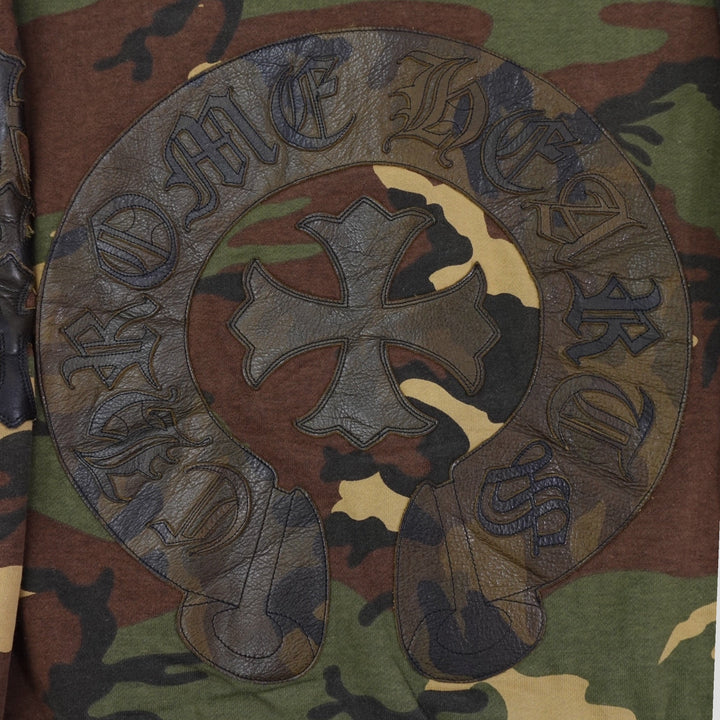 Chrome Hearts Vintage Cross Patch Thermal Zip Up Hoodie