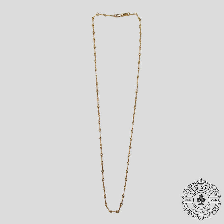 Chrome Hearts 22K Gold Twist 20 Inch Necklace