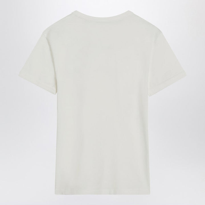 Acne Studios White Cotton T-Shirt With Logo Women