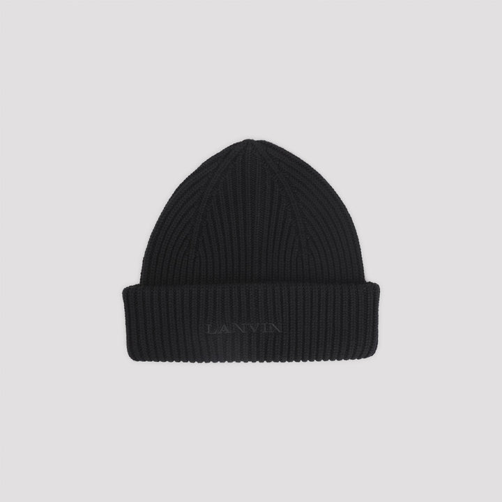 LANVIN Wool Logo Beanie Hat - FW25