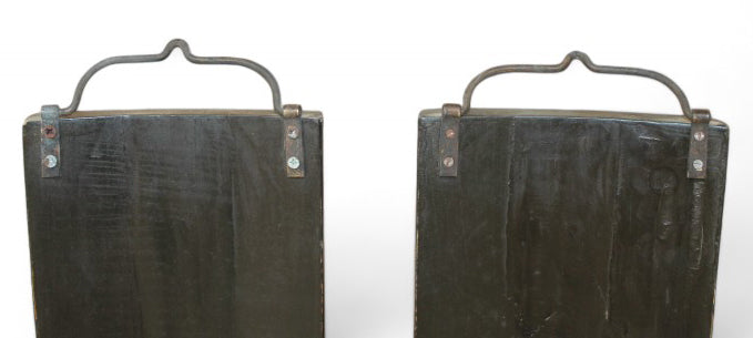 Pair Black Door Plaque