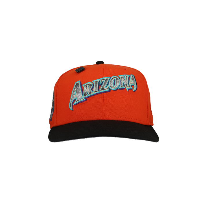 Arizona Diamondbacks 25th Anniversary Orange Gradient Metallic 59Fifty Fitted Hat