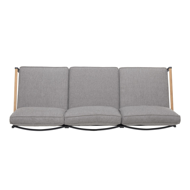 Amber Teak and Aluminum 3-Seater Sofa