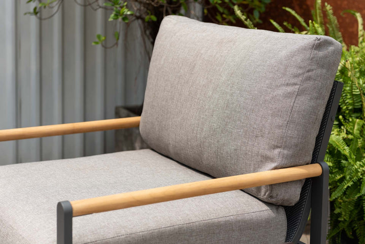 Amber Sofa Teak and Aluminum Chair