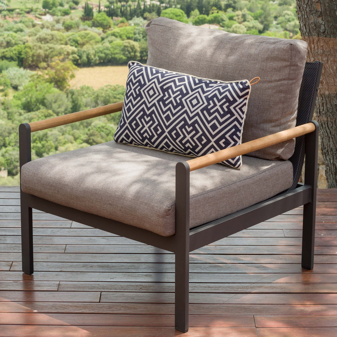 Amber Sofa Teak and Aluminum Chair