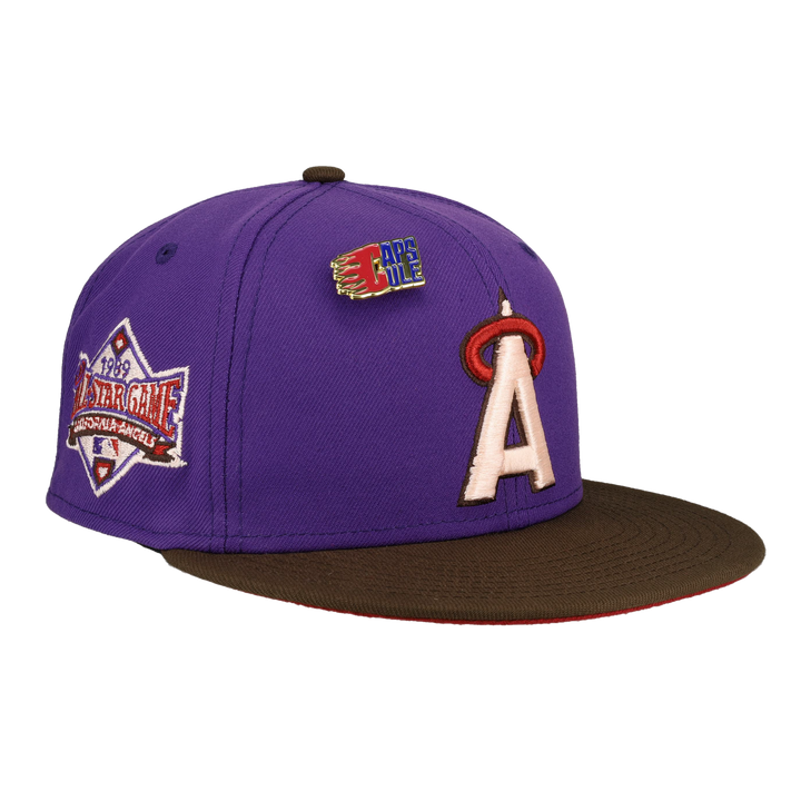 California Angels Nitro Purple 1989 All Star Game Fitted Hat