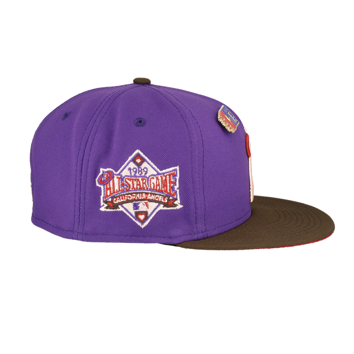 California Angels Nitro Purple 1989 All Star Game Fitted Hat