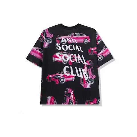Anti Social Social Club 3AM On Melrose All Over Tee Black/Pink