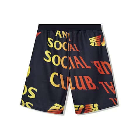 Anti Social Social Club Whisped Terry Fleece Shorts Black