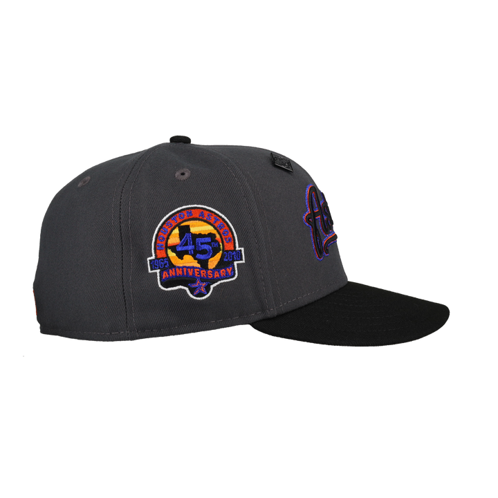 Houston Astros 45th Anniversary Metallic Graphite/Black 59Fifty Fitted Hat