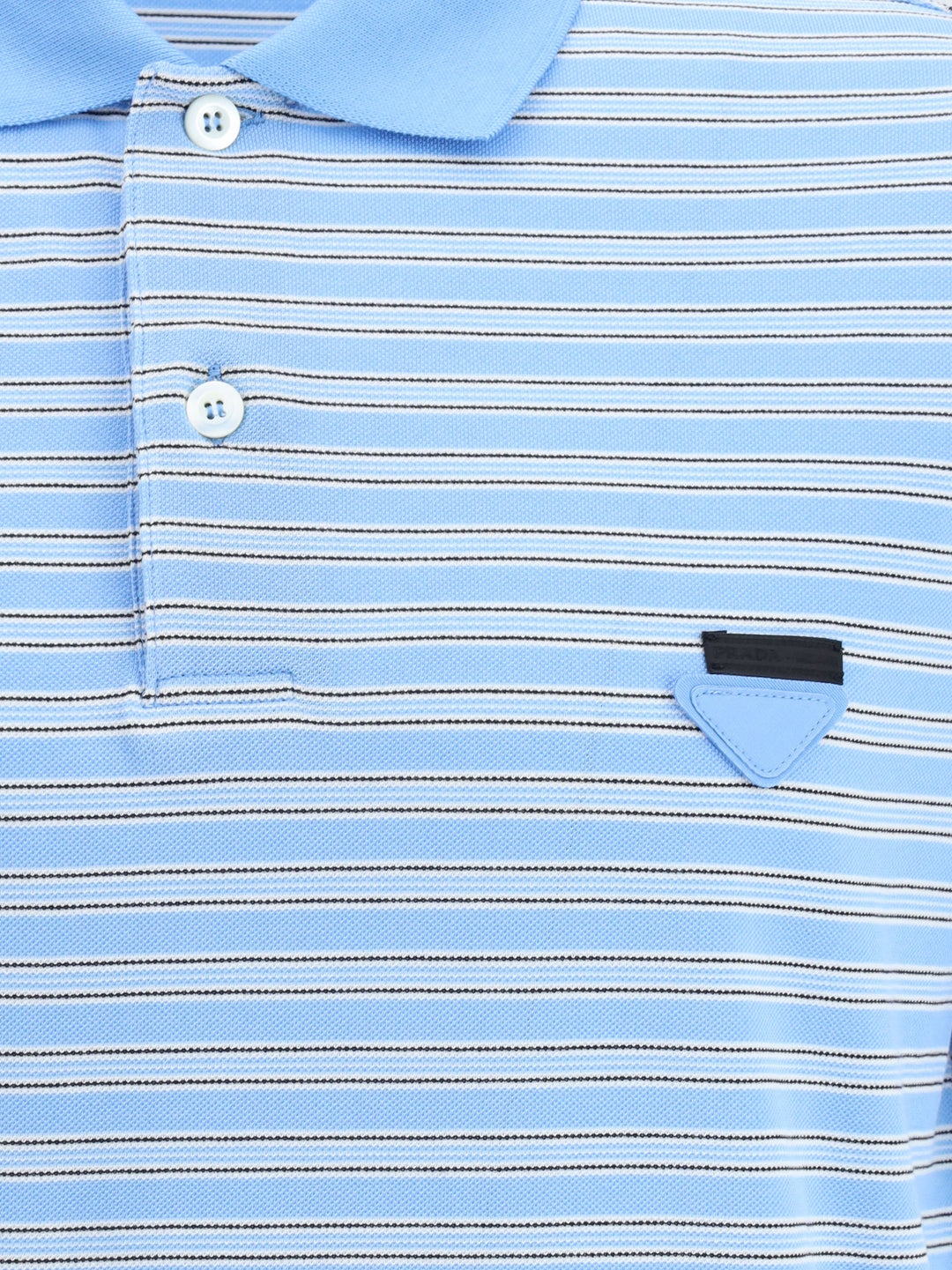 Prada Men Striped Polo Sweater