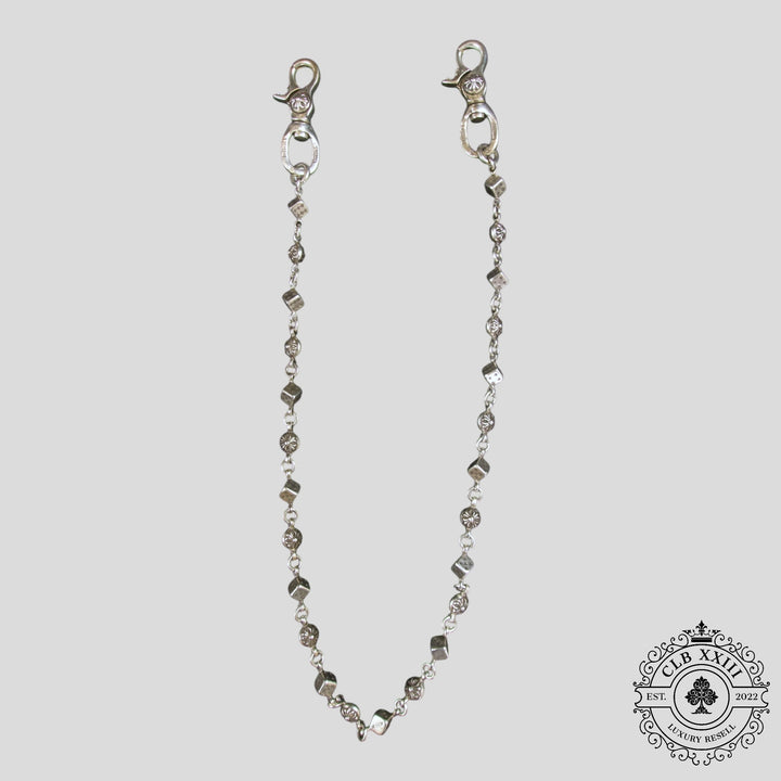 Chrome Hearts Dice & Ball Wallet Chain in Silver