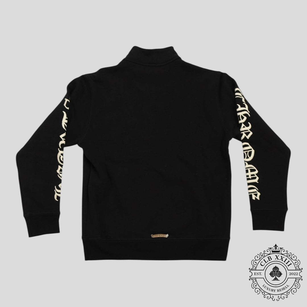 Chrome Hearts CH Embroidered Quarter Zip in Black