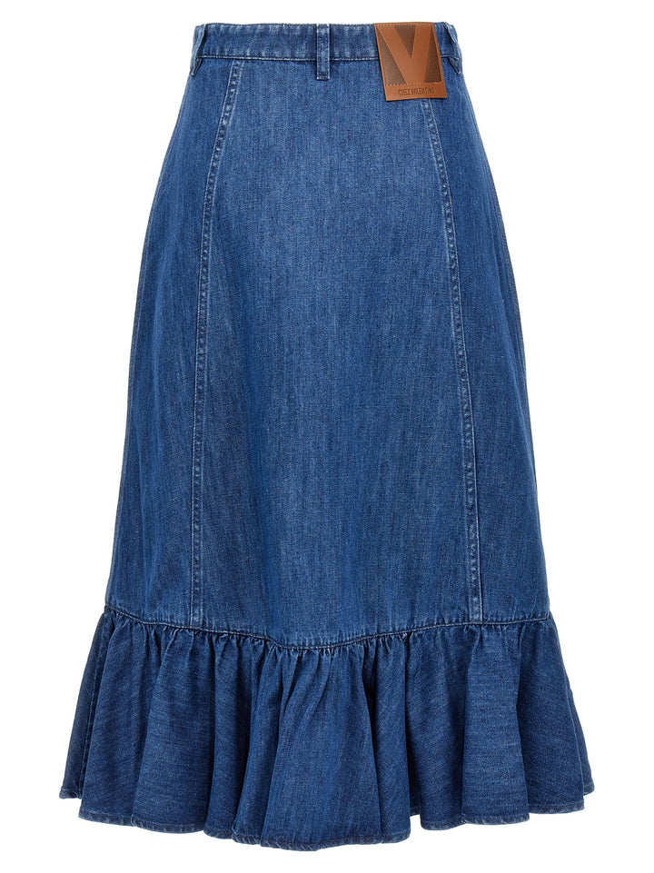Valentino Garavani Women Valentino Garavani Denim Skirt