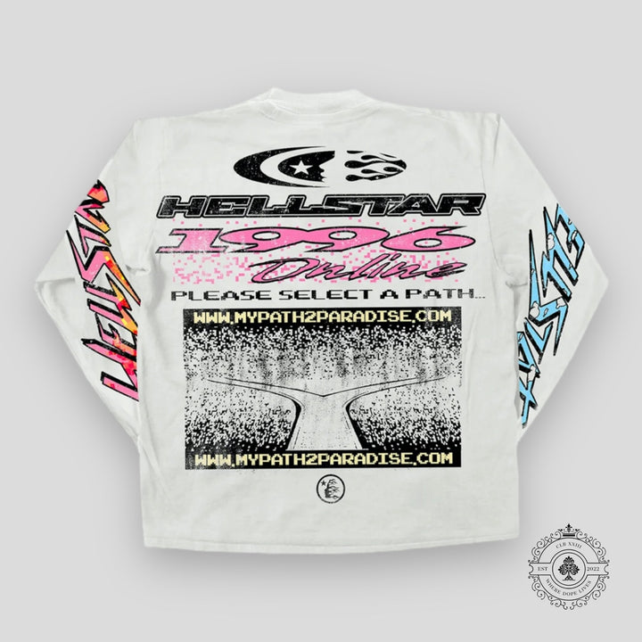 Hellstar Pixel L/S Tee in White