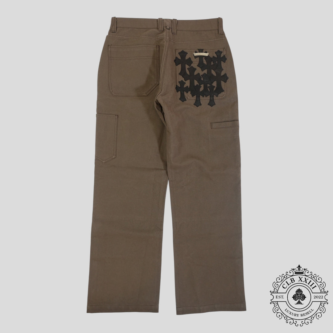 Chrome Hearts Double Knee Carpenter Pants in Brown
