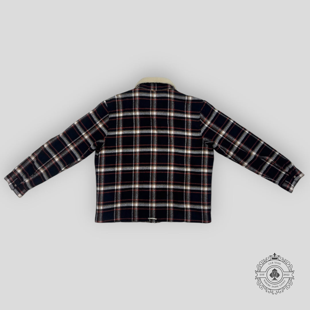Chrome Hearts Shearling Collar Zip-up Jacket