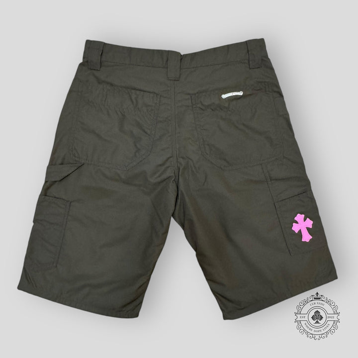Chrome Hearts Double Knee Nylon Carpenter Short in Brown