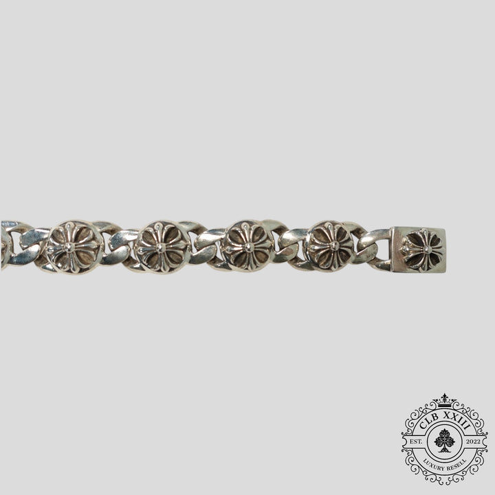 Chrome Hearts Cross 6 Link Cuban Bracelet in Silver